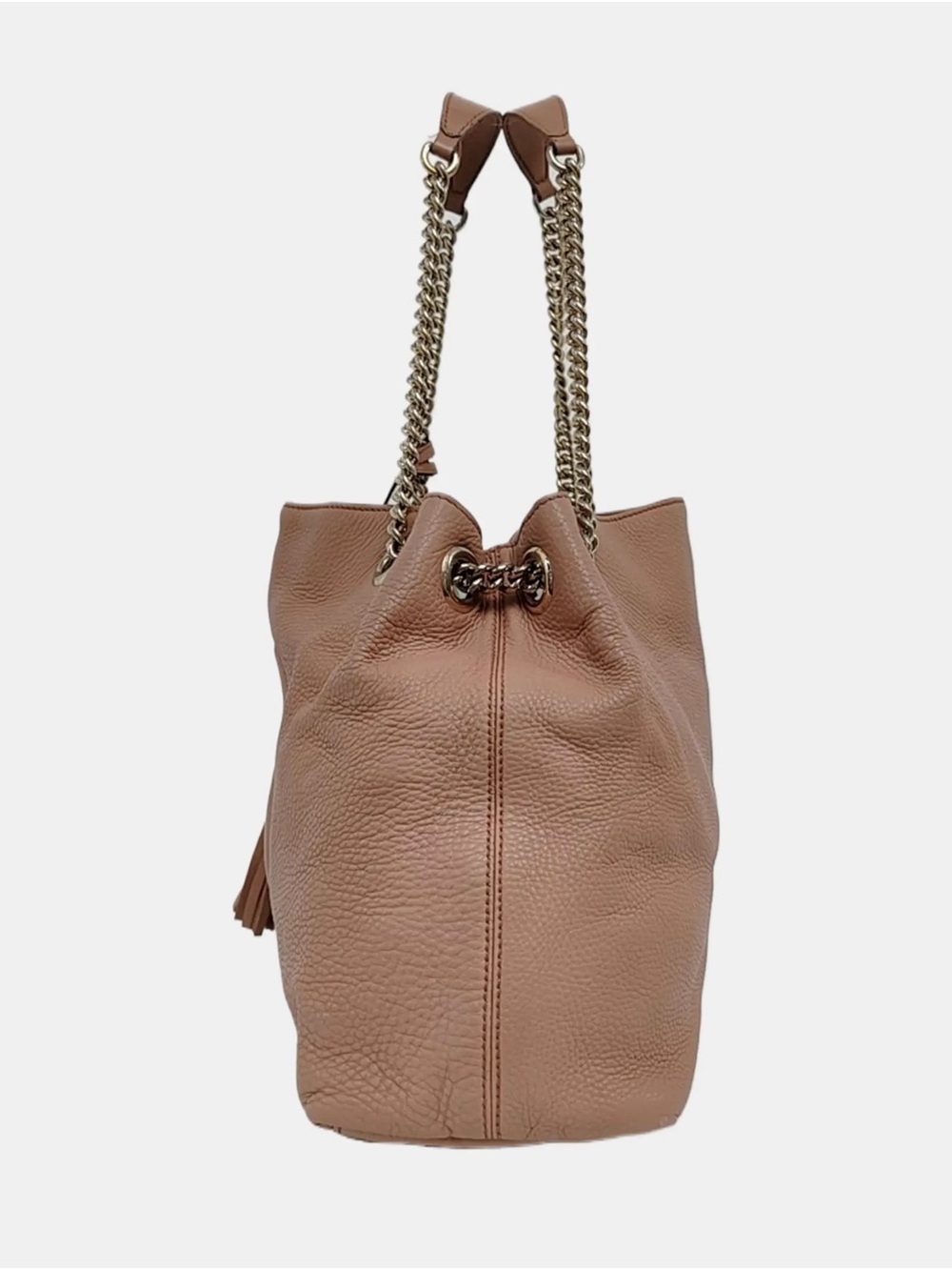 Gucci Blush Tan Soho Leather Shoulder Bag with Tassel - Picture 3 of 16